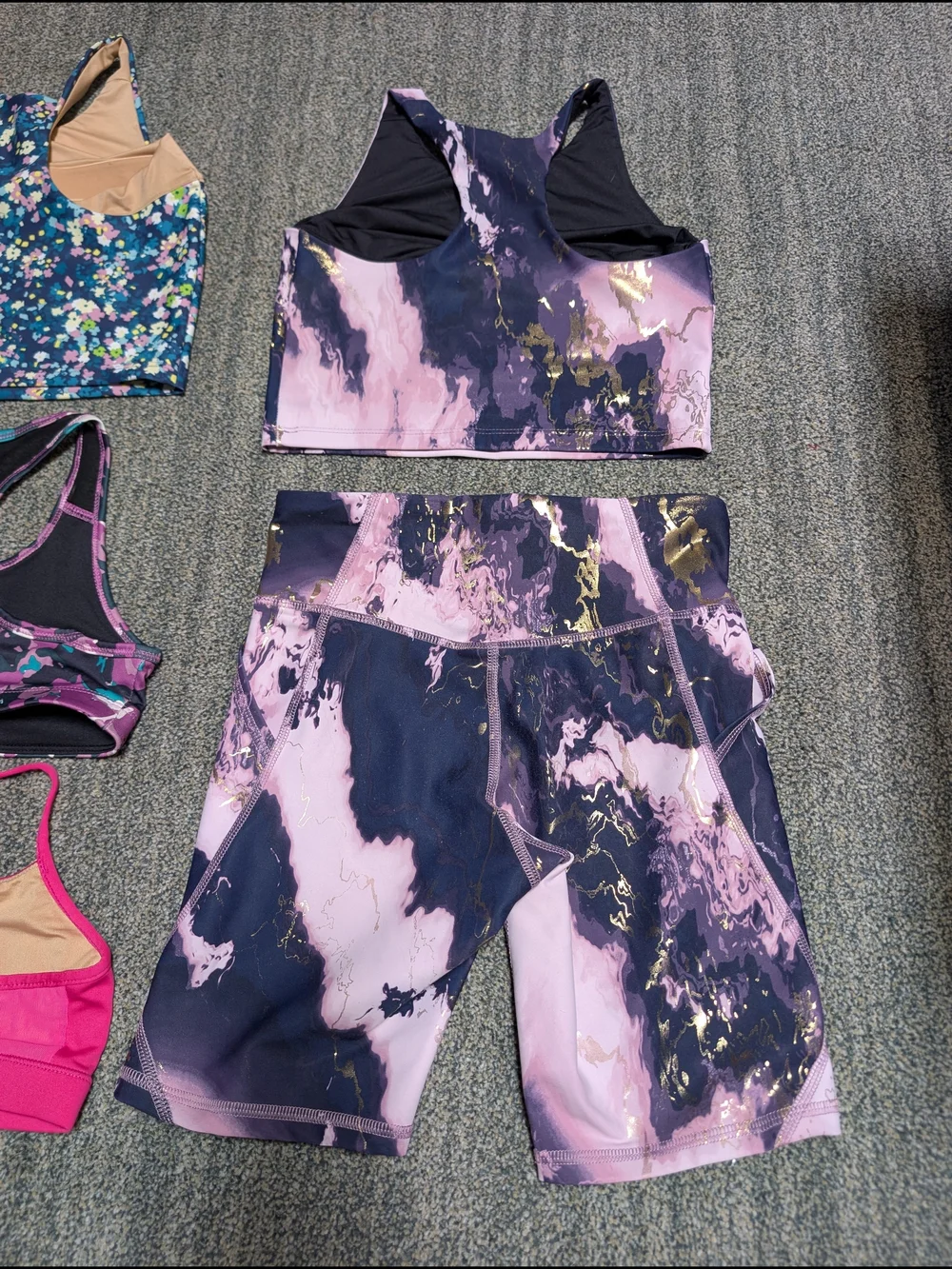 Old Navy Mixed Activewear Sports Bras & Shorts - Multi Color Sz Medium 8